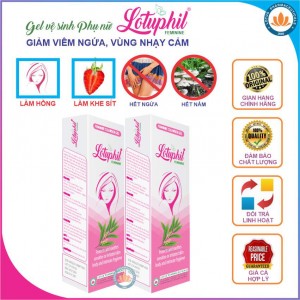 Lotuphil Feminine Cleanser Gel 250ml - Gel vệ sinh phụ nữ Lotuphil, Làm sạch và  loại bỏ mùi hôi vùng kín, ngăn ngừa vi khuẩn gây bệnh phát triển, chống khô rát, đặc biệt vùng da mỏng manh và nhạy cảm